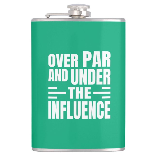 Funny Golf Vinyl Wrapped Flask (Front)