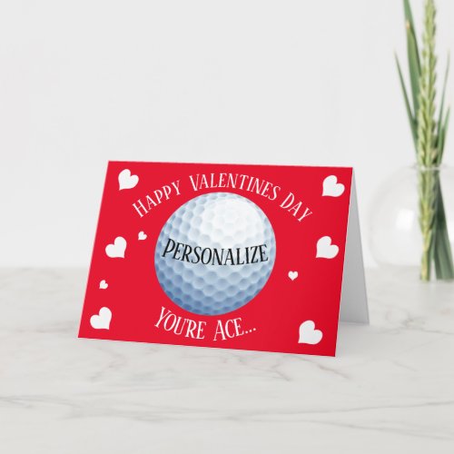 Funny Golf Youre Ace Valentines Holiday Card