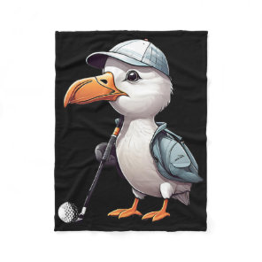 Funny Golfer Albatross Bird Golf Player Game Gift  Fleece Blanket