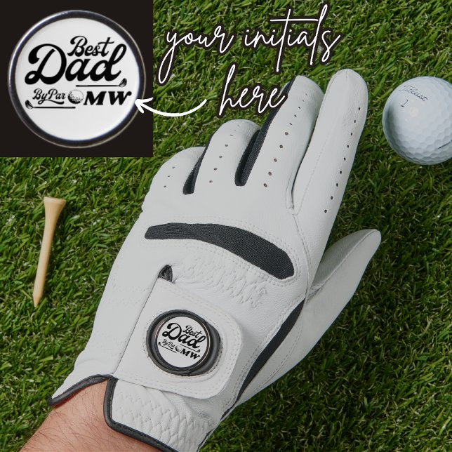 Funny Golfer Best Dad By Par | Father's Day  Golf Glove (Creator Uploaded)