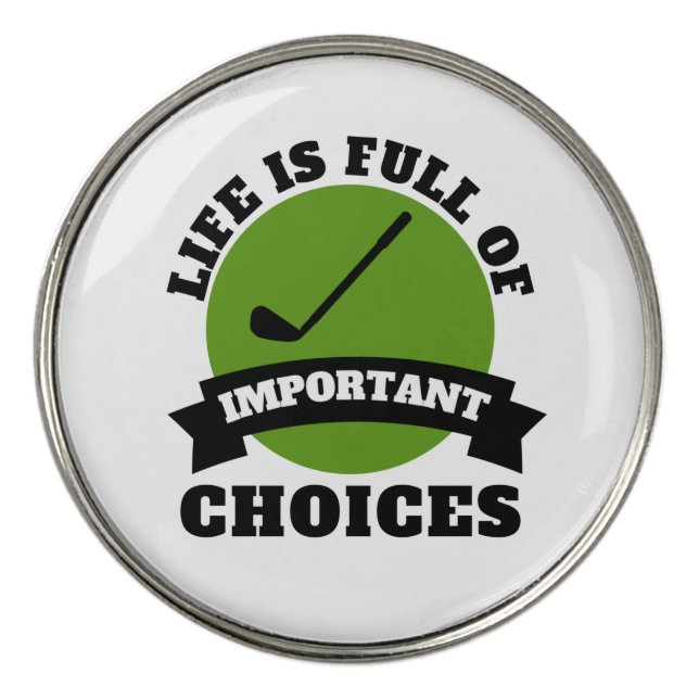 Funny Golfer Bold Typography Golf Lovers Club Ball Marker (Front)