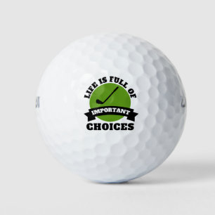 Funny Golfer Bold Typography Golf Lovers Club Balls