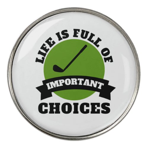 Funny Golfer Bold Typography Golf Lovers Club Golf Ball Marker