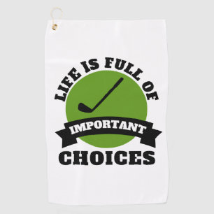 Funny Golfer Bold Typography Golf Lovers Club Towel