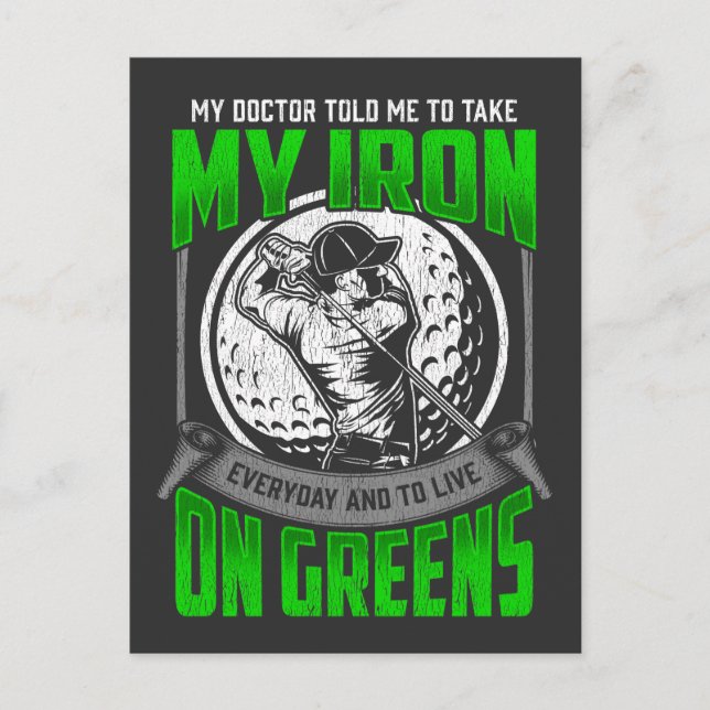 Funny Golfer Course Quote Golf Player Humor Postcard (Front)