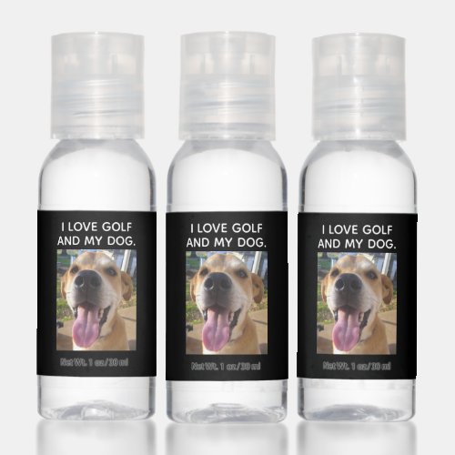 Funny Golfer Custom Dog Photo Hand Sanitizer