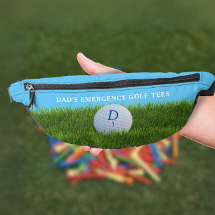 Funny Golfer Emergency Golf Tees Monogram Fanny Pack