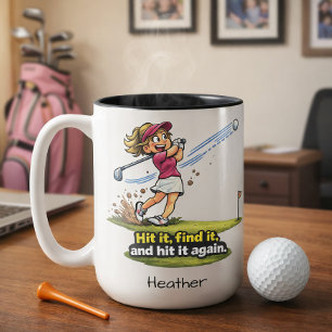 Funny Golfer Girl Fairway Fun Mug