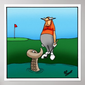 Funny Golfer Humor Poster Gift by Spectickles at Zazzle