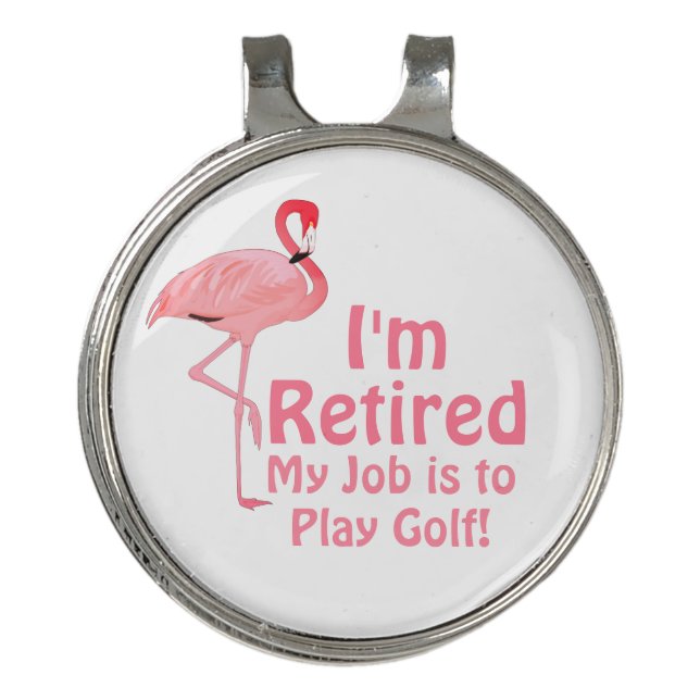 Funny Golfer Theme Retirement Gag Gift Golf Hat Clip (Front)