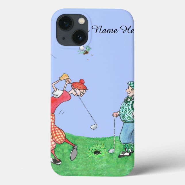 Funny Golfers Cartoon Illustration Case-Mate iPhone Case (Back)