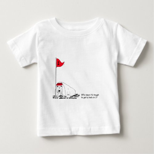 Funny Golfing Dog Babys T_Shirt 