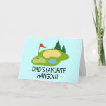 Funny Golfing Golf Course Dad's Hangout Gift Card