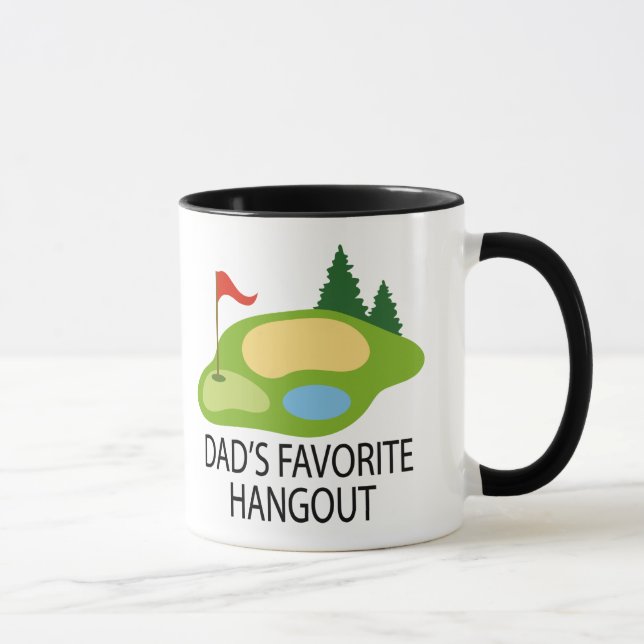Funny Golfing Golf Course Dad's Hangout Gift Mug (Right)