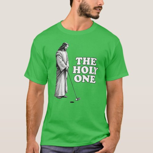 Funny Golfing Jesus The Holy One T_Shirt