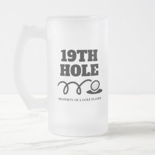 Funny golfing joke 19th hole beer mug gift for men