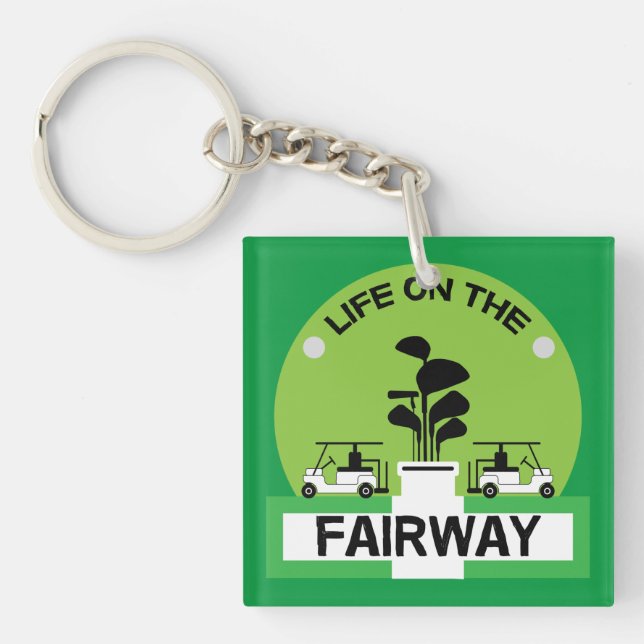 Funny Golfing Pros Golfing Fanatics Sports Keychain (Front)