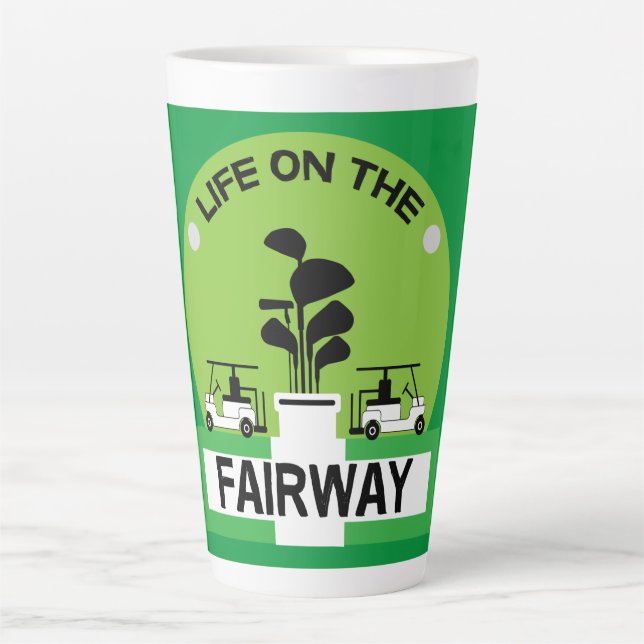 Funny Golfing Pros Golfing Fanatics Sports Latte Mug (Front)