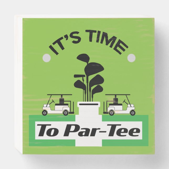 Funny Golfing Pros Golfing Fanatics Sports Wooden Box Sign (Front Horizontal)