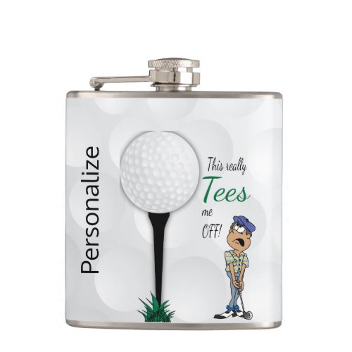 Funny Golfing _ Really Tees Me Off Hip Flask