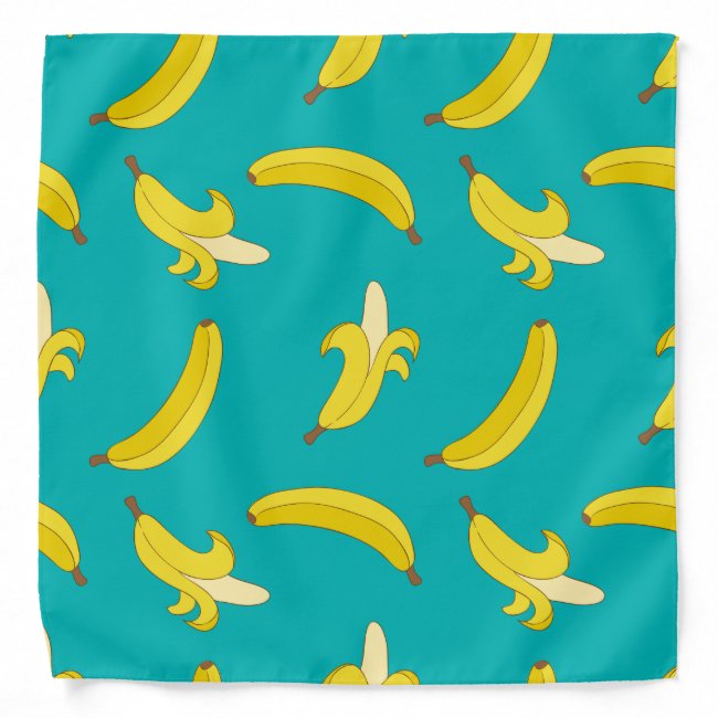 Funny Gone Bananas illustrated pattern Bandana