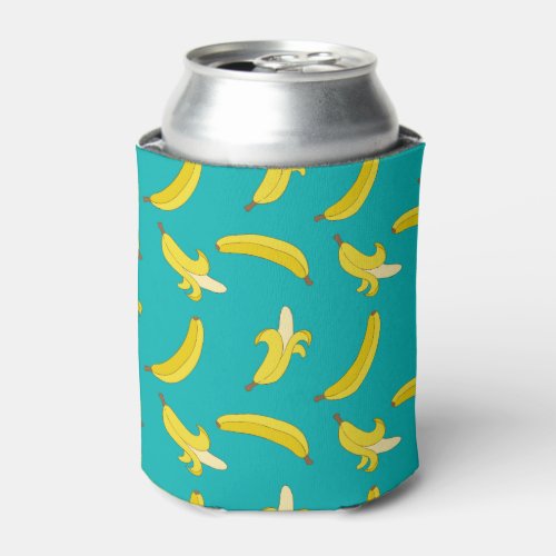 Funny Gone Bananas illustrated pattern Can Cooler