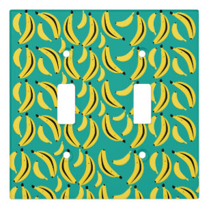 Funny Gone Bananas illustrated pattern  Light Switch Cover