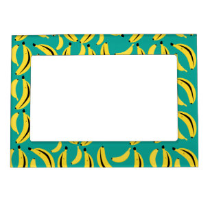 Funny Gone Bananas illustrated pattern Magnetic Frame