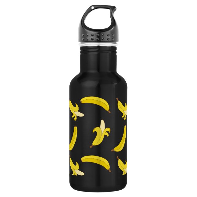 Funny Gone Bananas illustrated pattern Stainless Steel Water Bottle (Front)