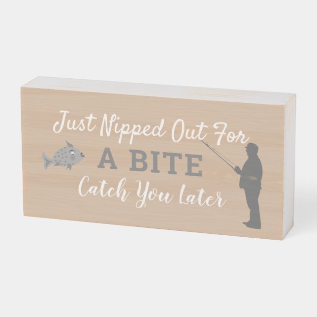Funny Gone Fishing Novelty Sign (Angled Horizontal)