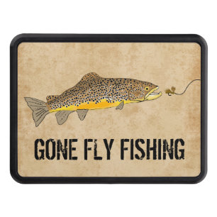 Funny Gone Fly Fishing Hitch Cover