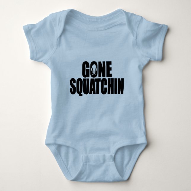 Funny GONE SQUATCHIN Design Special *BOBO* Edition Baby Bodysuit (Front)