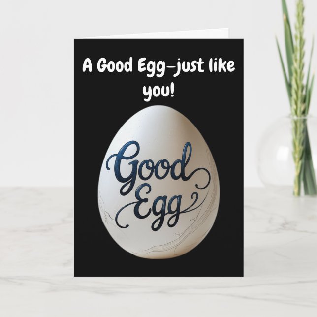 Funny Good Egg Appreciation – Thank You Gift Card (Front)