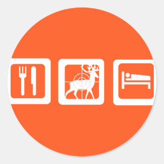 Funny Good Trip Eat Sleep Hunt Classic Round Sticker