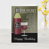 Funny Good Wine Birthday Card | Zazzle