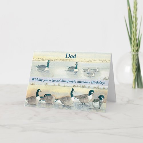 Funny Goose Bumpingly Awesome Dad Birthday Card