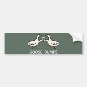 Funny Goose Bumps Cartoon Fist Bump Geese Animal Bumper Sticker