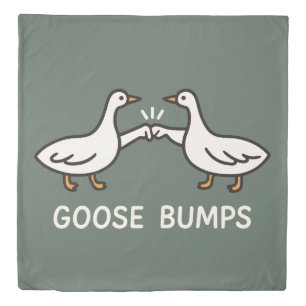 Funny Goose Bumps Cartoon   Fist Bump Geese Animal Duvet Cover