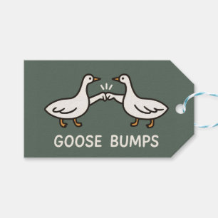 Funny Goose Bumps Cartoon Fist Bump Geese Animal Gift Tags