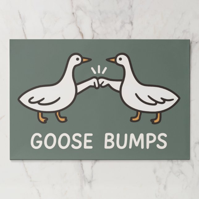 Funny Goose Bumps Cartoon | Fist Bump Geese Animal Paper Pad (Front)