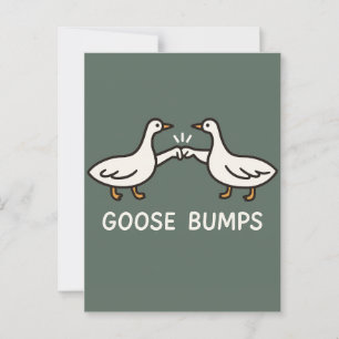 Funny Goose Bumps Cartoon Fist Bump Geese Animal Postcard