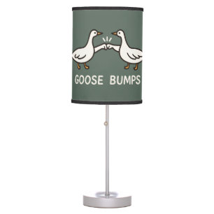 Funny Goose Bumps Cartoon Fist Bump Geese Animal Table Lamp