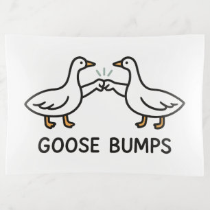 Funny Goose Bumps Cartoon Fist Bump Geese Animal Trinket Tray