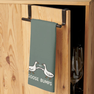 Funny Goose Bumps Cartoon Kitchen Towel