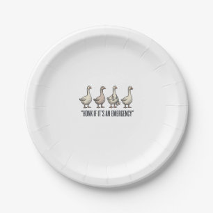 Funny Goose Emergency Honk Vintage Shirt Design_1 Paper Plates