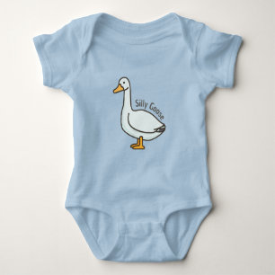 Funny Goose, Goose Lover, Silly Goose Baby Bodysuit