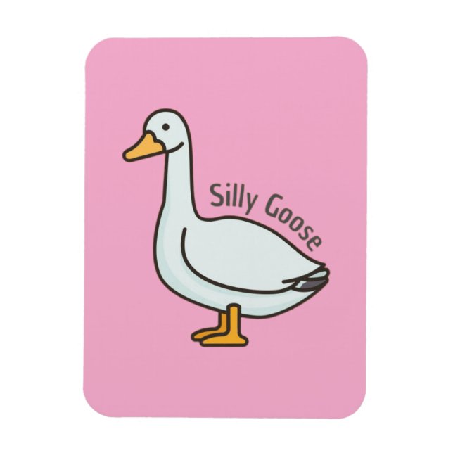 Funny Goose, Goose Lover, Silly Goose Magnet (Vertical)