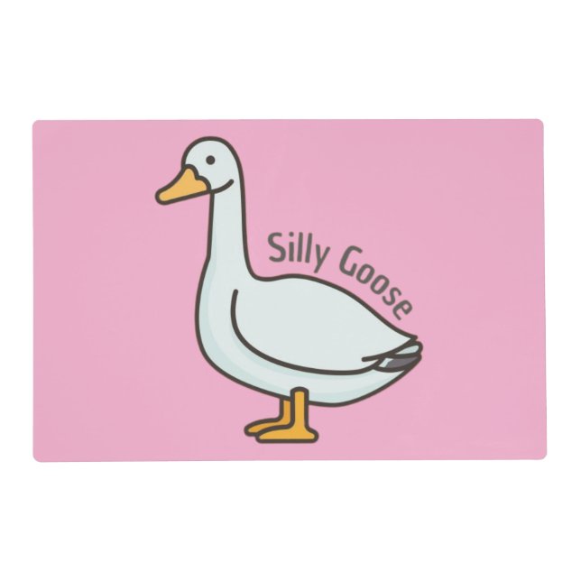 Funny Goose, Goose Lover, Silly Goose Placemat (Front)