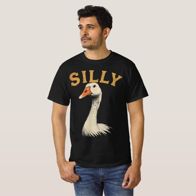 Funny Goose Graphic Tee – Silly Goose (Front Full)