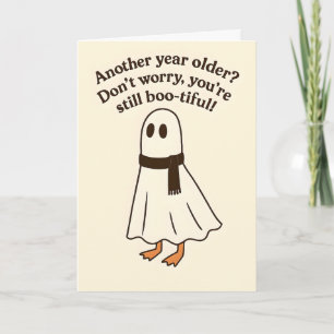 Funny Goose Halloween Birthday Card